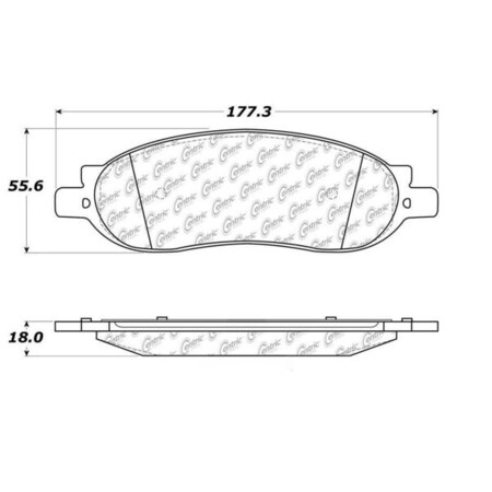 Centric Parts Posi-Quiet Metallic Pad, 104.10680, Rear 104.10680